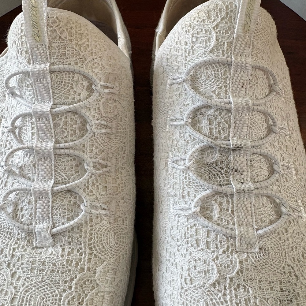 Skechers Women's Air-Cooled Memory Foam Sneakers Size 9.5 White Lace - Picture 8 of 10